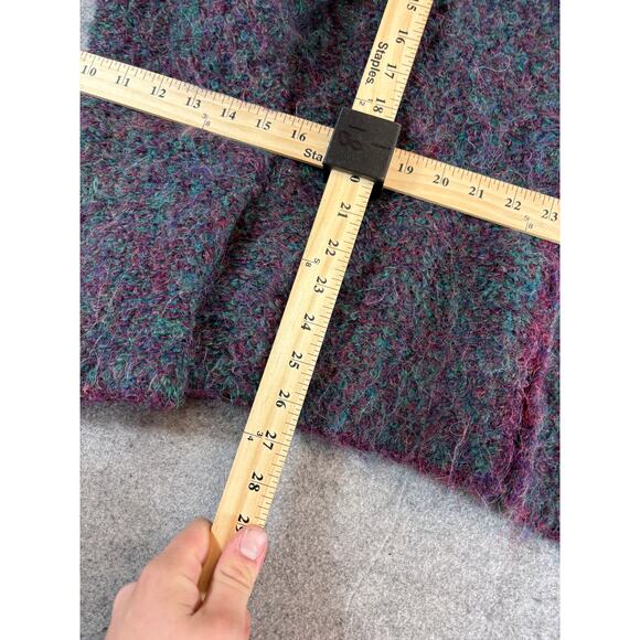 Vintage Sweater Womens Medium Mohair Alpaca Blend Shawl Neck Cardigan Grandma - Picture 3 of 5